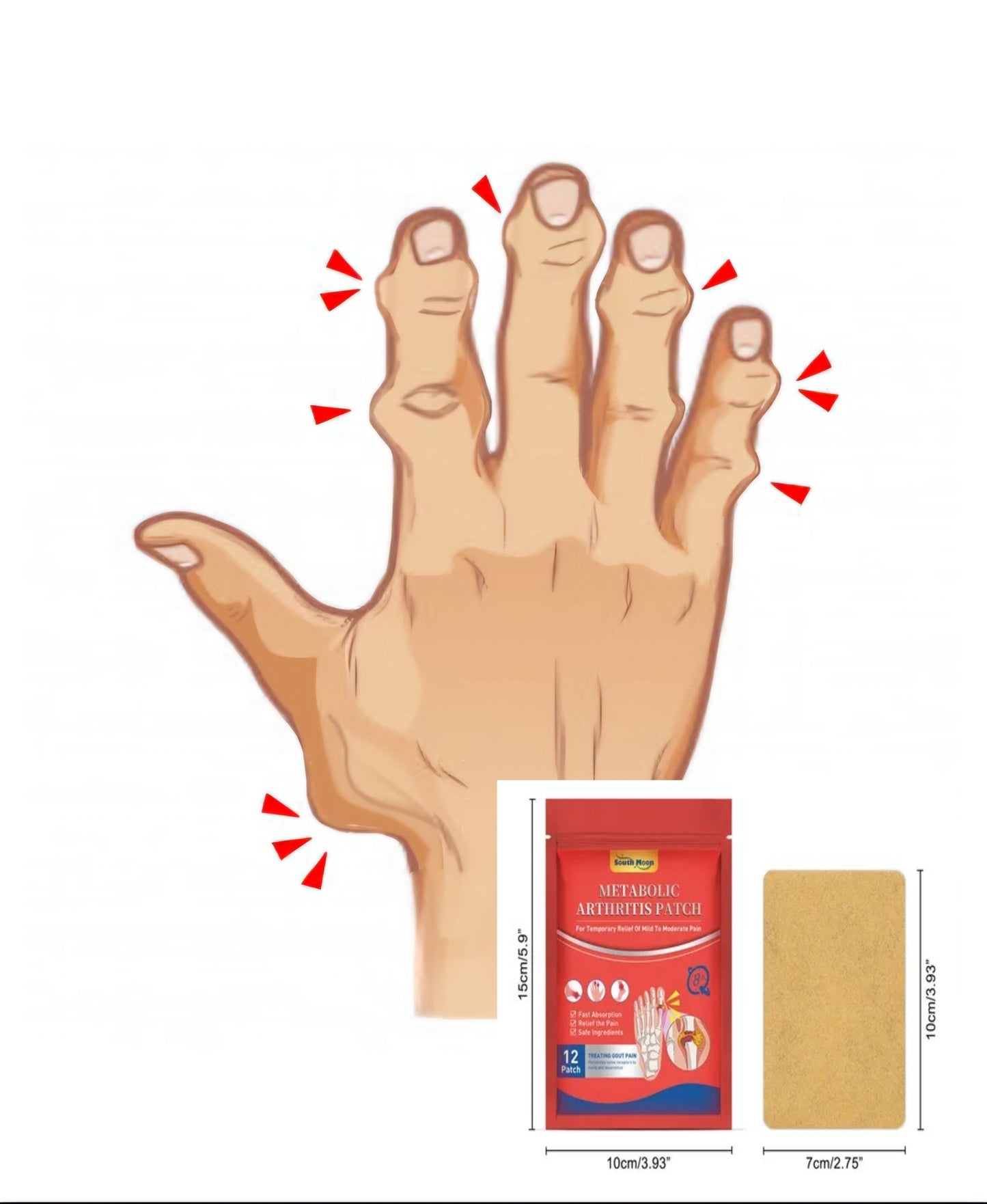 M - PARCHE PARA DOLOR CORPORAL Y ARTRITIS (12PCS)